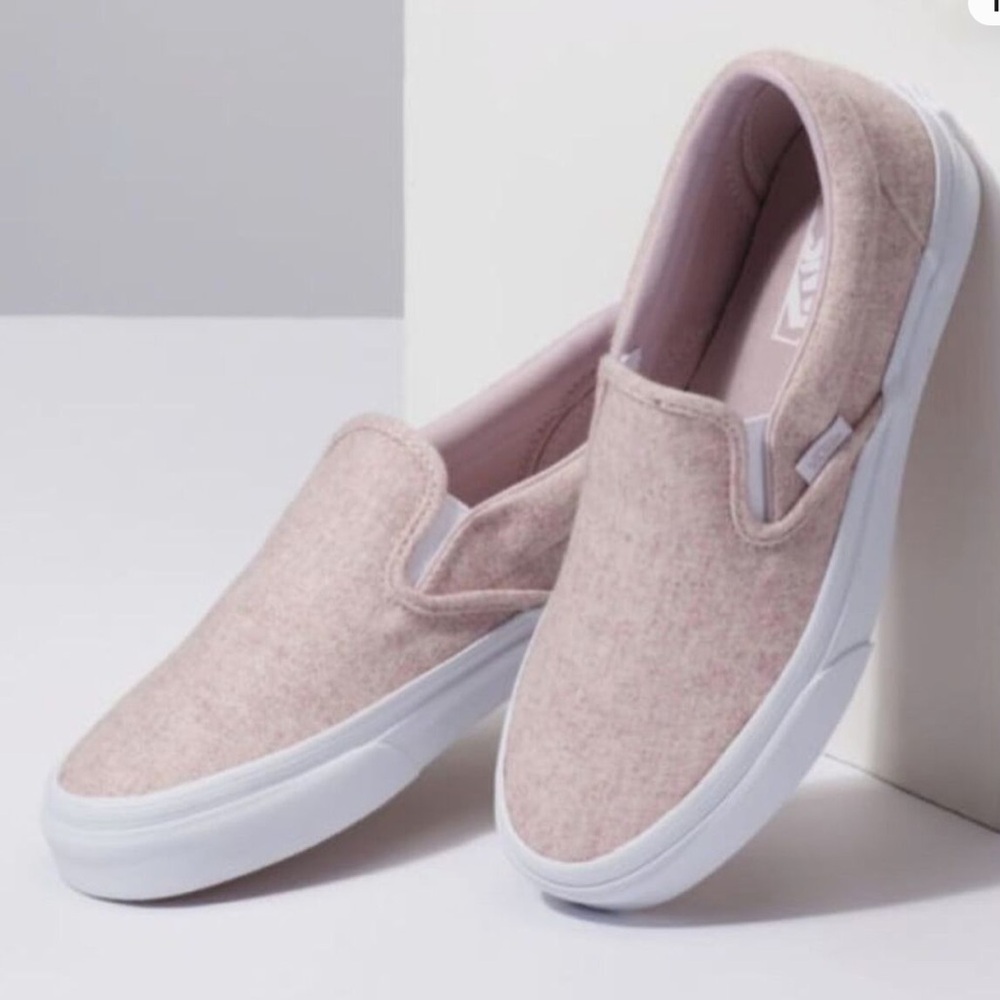 Vans pink Classic Flannel slip on